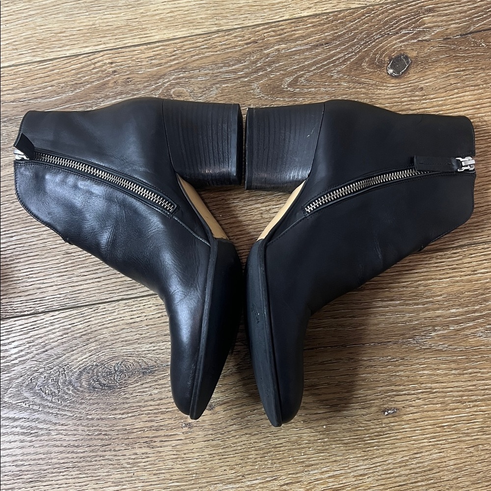 Pomme D’or Black Leather Ankle Boots Size 38/7.5US - Picture 4 of 10